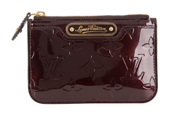 Louis Vuitton Vernis Key Pouch, Patent, Burgundy, CA4101, DB/B, 2*